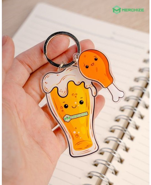 Custom-Shape-2-side-Printed-Multi-Charm-Keychain