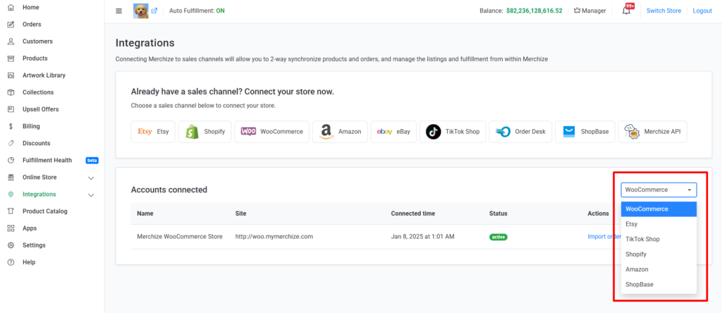 verify woocommerce connection