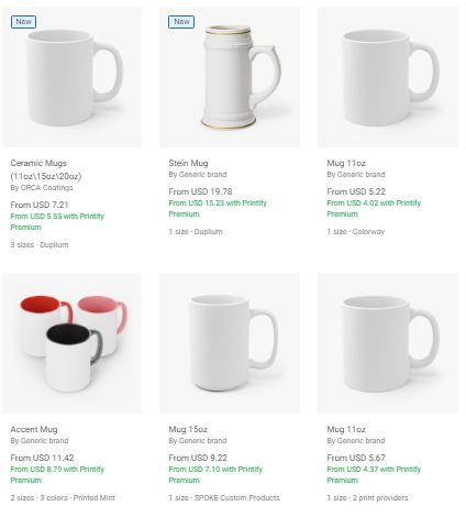 mug different types