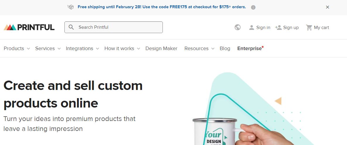 Printful website