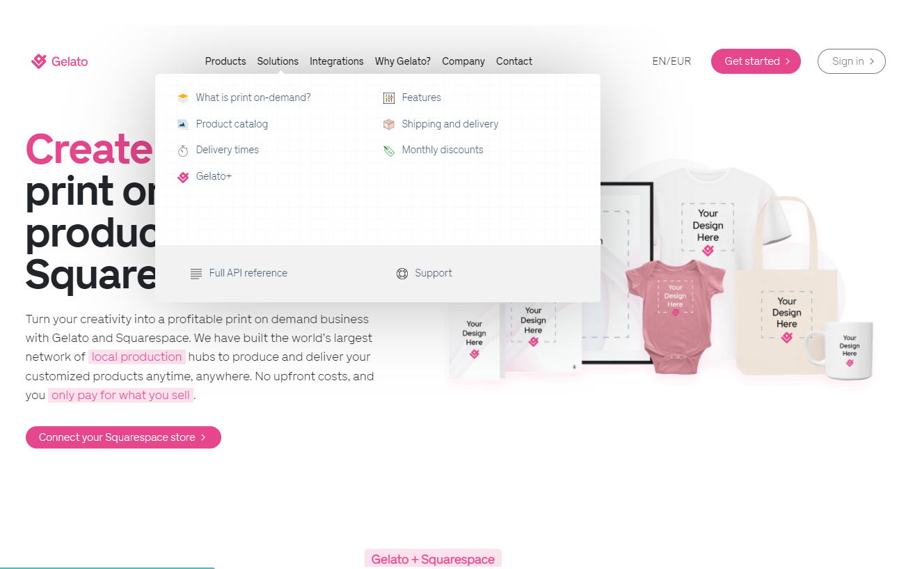 gelato squarespace integration