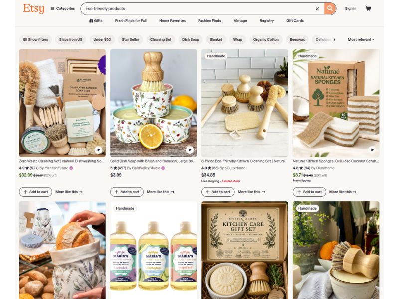 sell Eco-friendly products on etsy