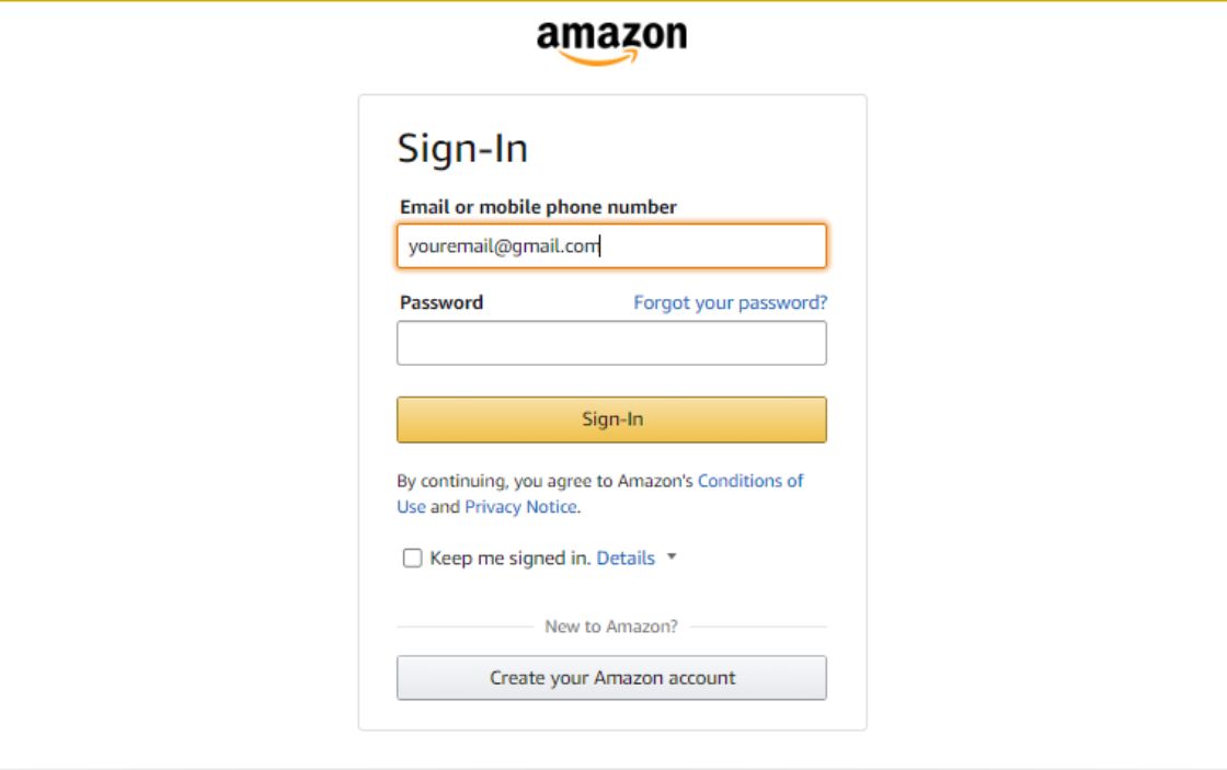 đăng kí tk amazon