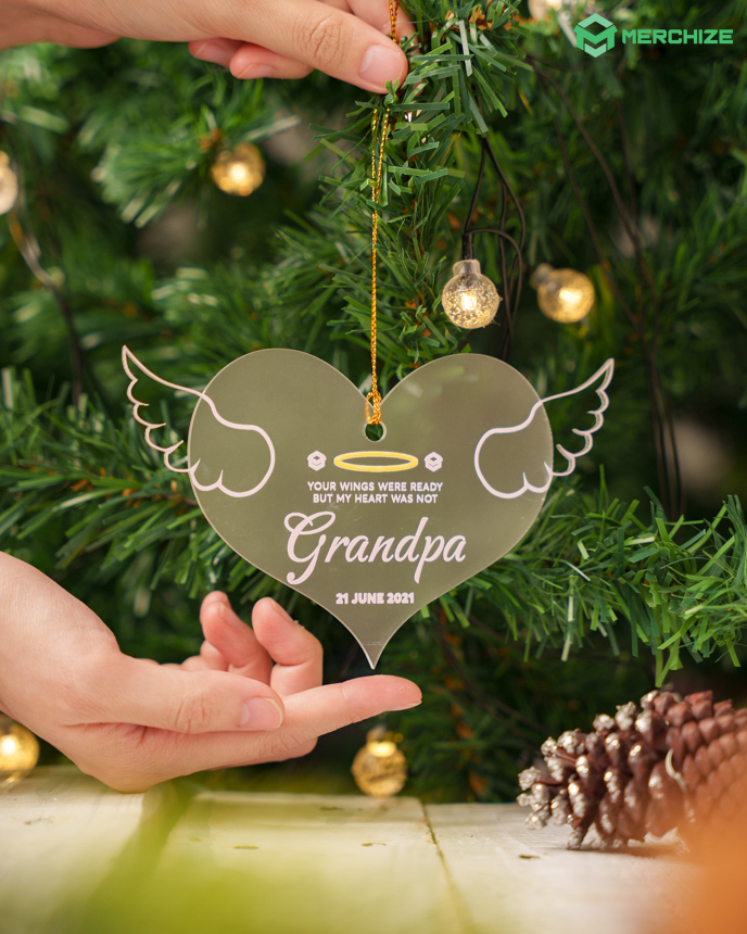 frosted acrylic ornament