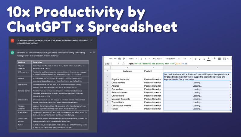 chatgpt x spreadsheet
