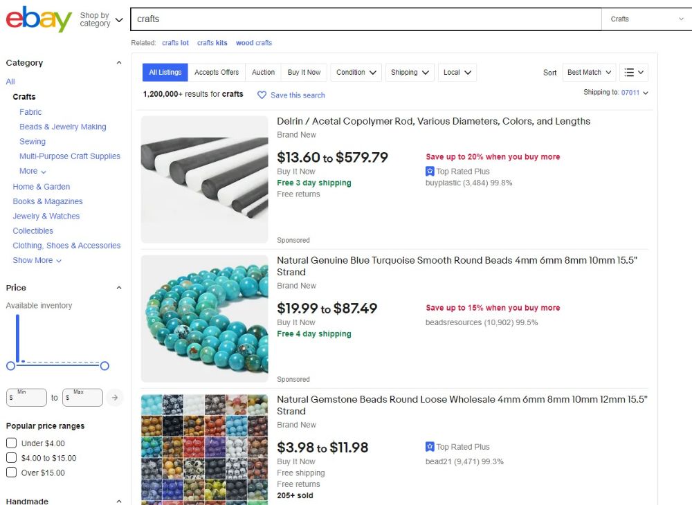 Crafts on eBay