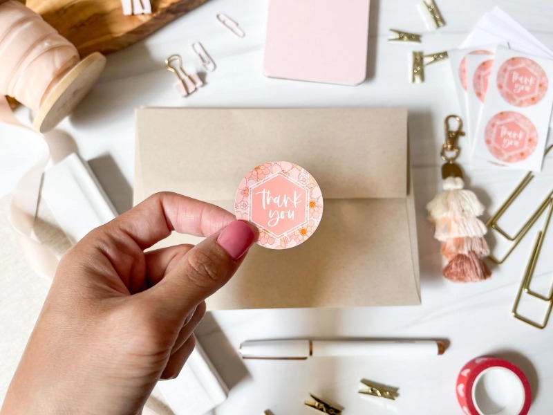 how to package stickers