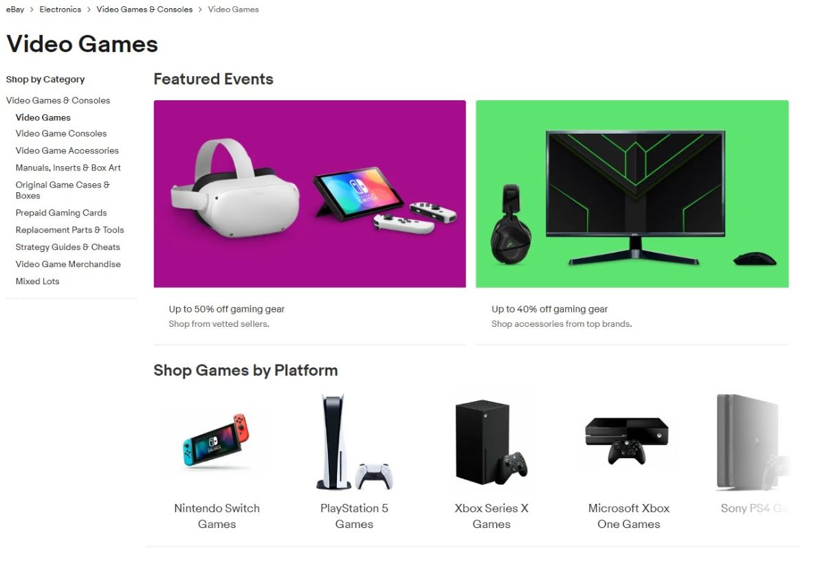 Video Games on eBay