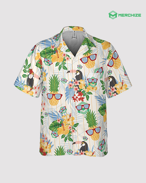 All-over Print Pocket Hawaiian Shirt