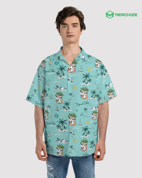 All-over Print Regular Fit Hawaiian Shirt