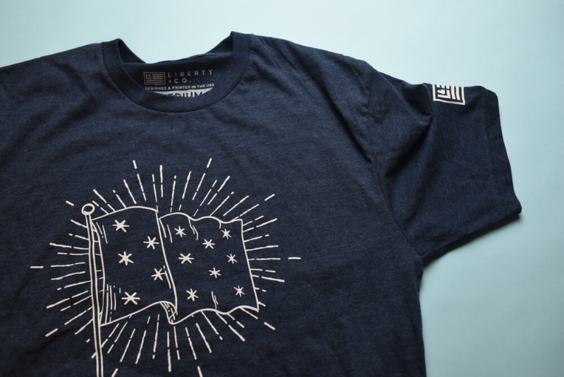 discharge printing on t-shirt