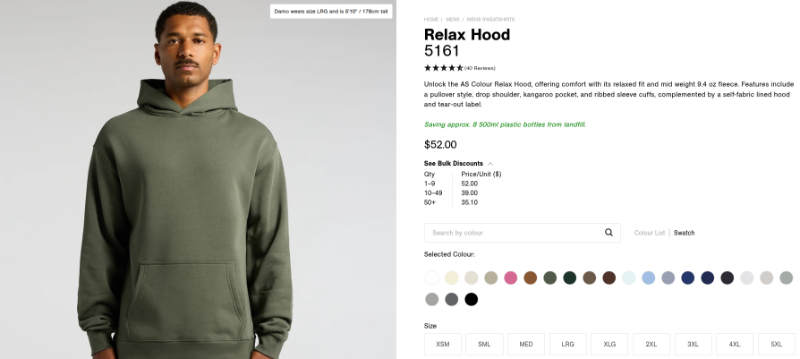 AS Colour 5161 blank hoodie