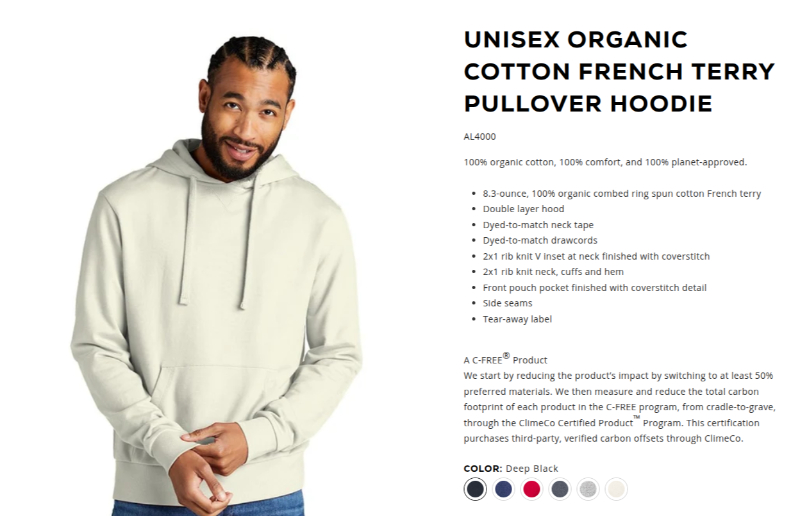 Allmade Organic French Terry Hoodie