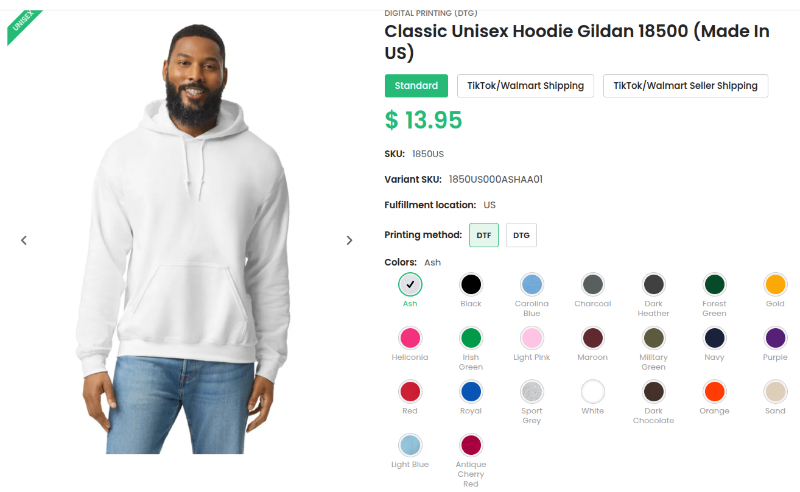 Gildan 18500 affordable blank hoodie for printing