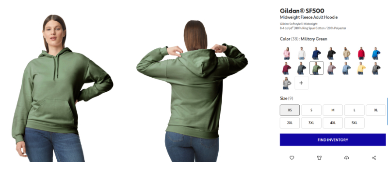 best blank hoodie Gildan SF500 Softstyle Fleece