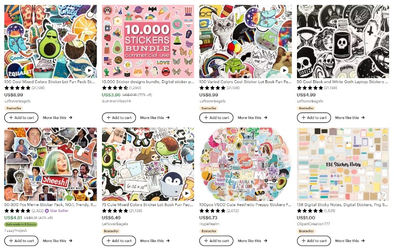 sell stickers art prints on etsy