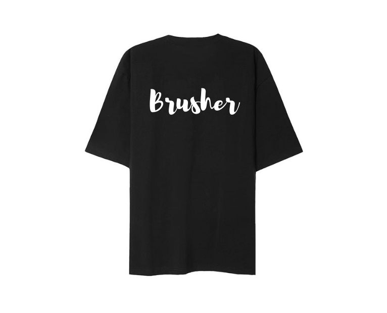 Brush Script hand lettering T-shirt