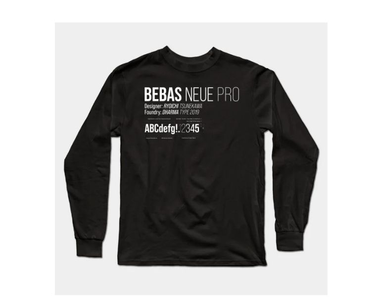 Bebas Neue typography T-shirt