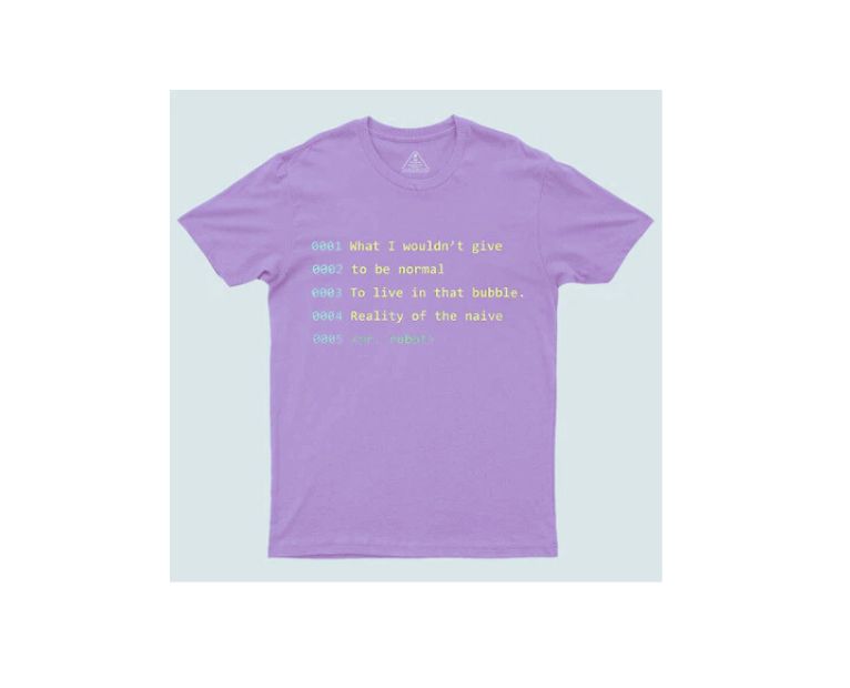 Roboto font slogan T-shirt