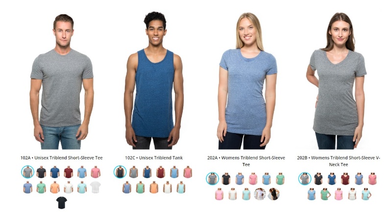 Threadfast tri-blend t-shirt