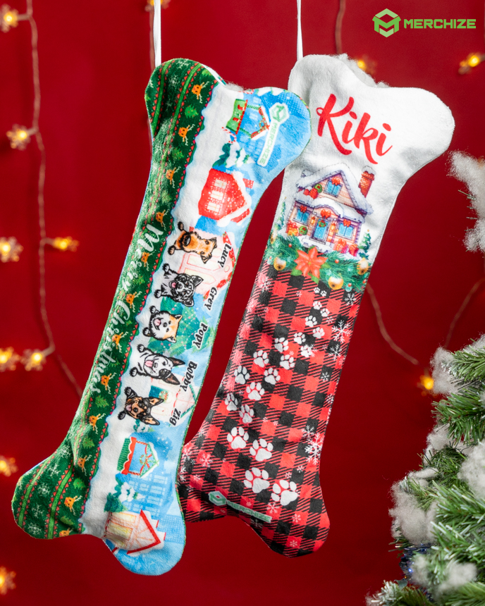 dog bone christmas stocking christmas