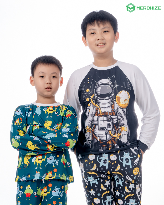 All-over Print Pajamas Long Sleeve Raglan