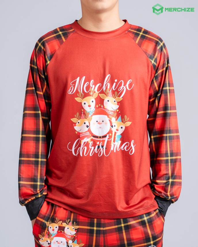 All-over Print Pajamas Long Sleeve Raglan