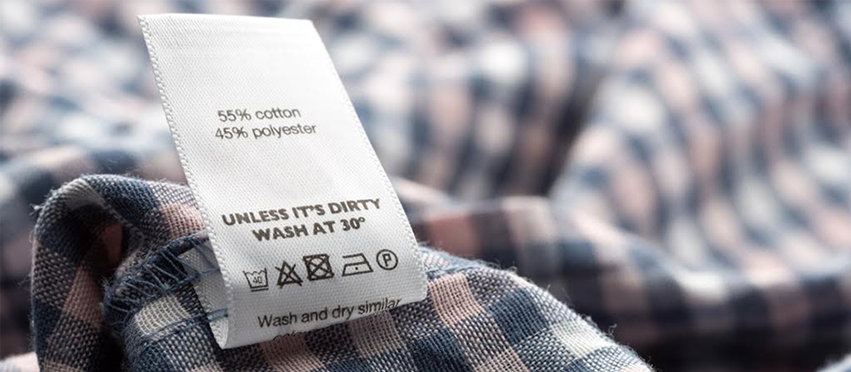 cotton polyester blend label