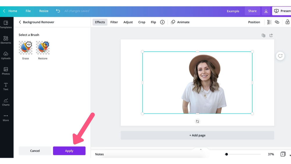 canva background remover