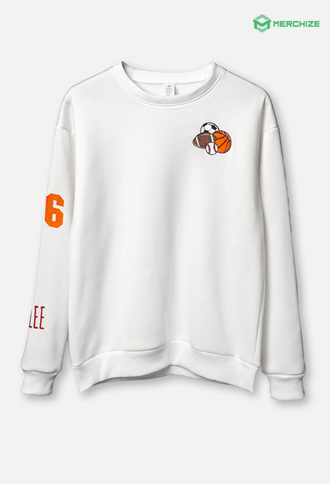 Embroidered Lightweight Classic Unisex Sweatshirt