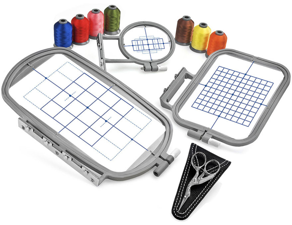 embroidery machine hooping size