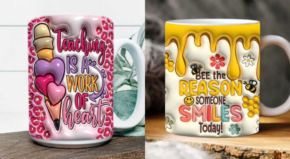 Bubble text print on demand trend