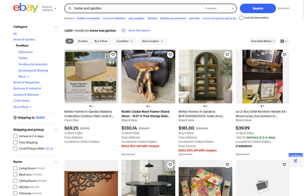 Home and Garden eBay