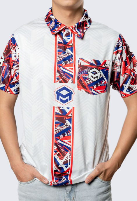 All-over Print Pocket Polo Shirt (Lightweight)