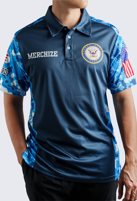 All-over Print Tactical Polo Shirt