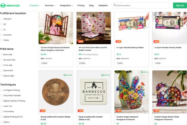 Nhà cung cấp print on demand - Merchize