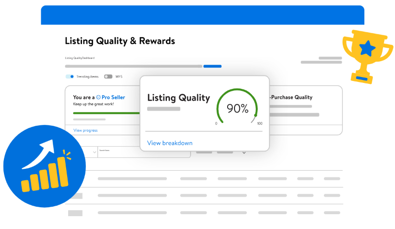 listing-quality dashboard on walmart