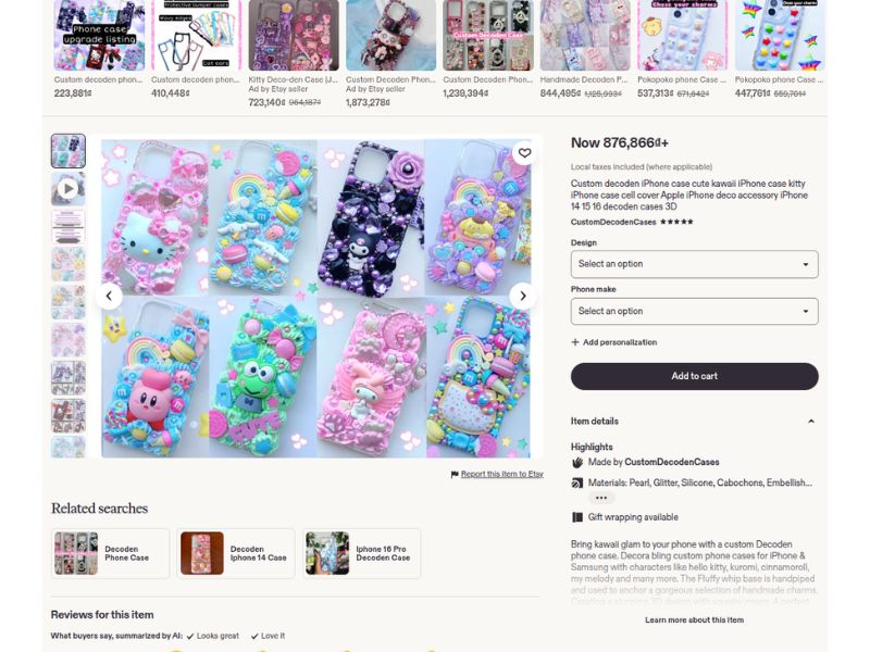 Cute Kawaii Characters on phone case