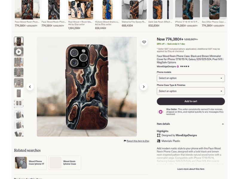 Faux Wood on phone case