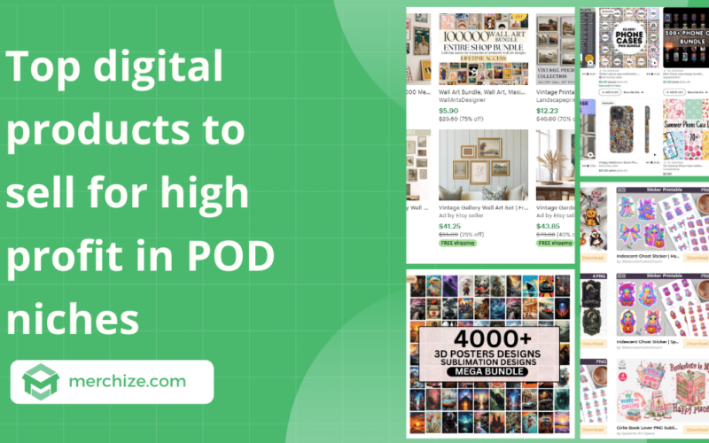 Top digital products to sell for high profit in POD niches