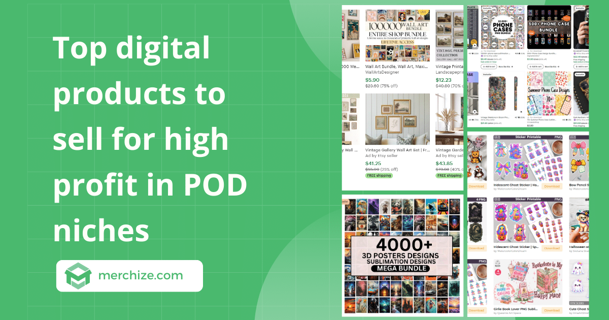Top digital products to sell for high profit in POD niches