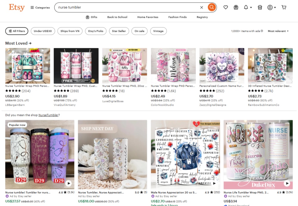nurse tumbler etsy