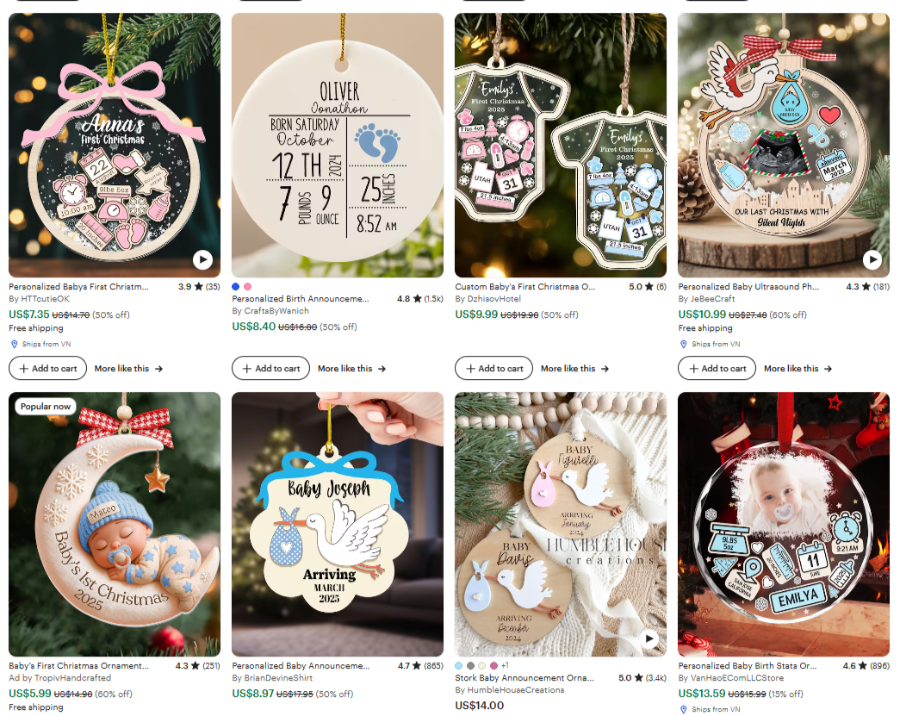 personalized baby ornament