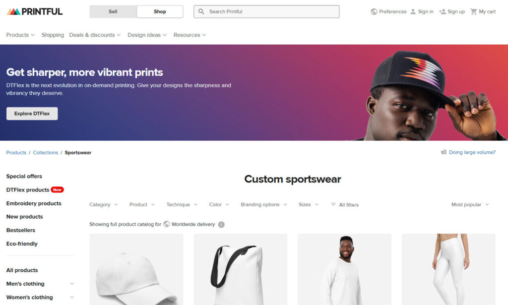Printful: Print on demand gym and sportswear

