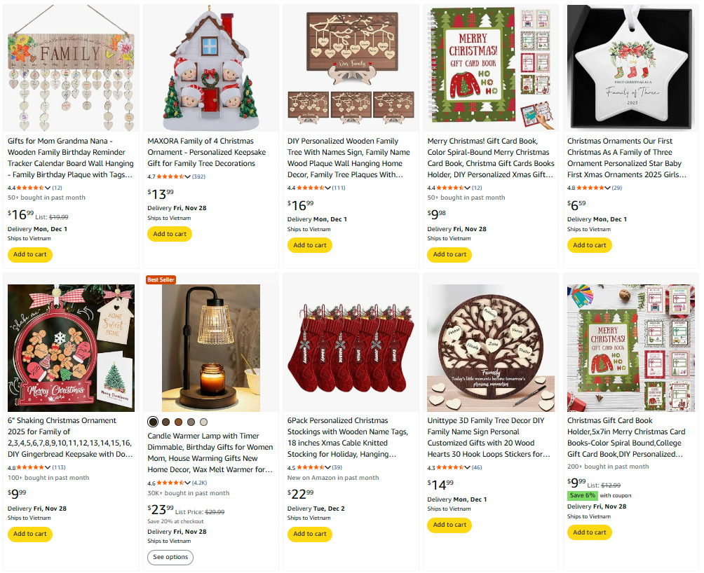 Best personalized Christmas gifts for family