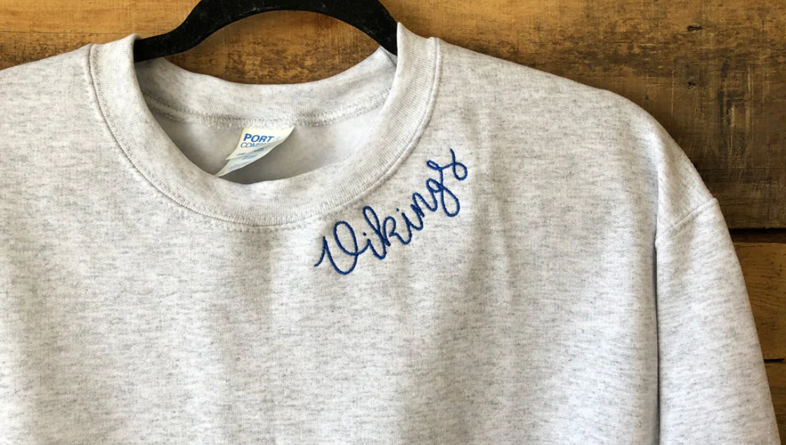 Name or initial embroidery