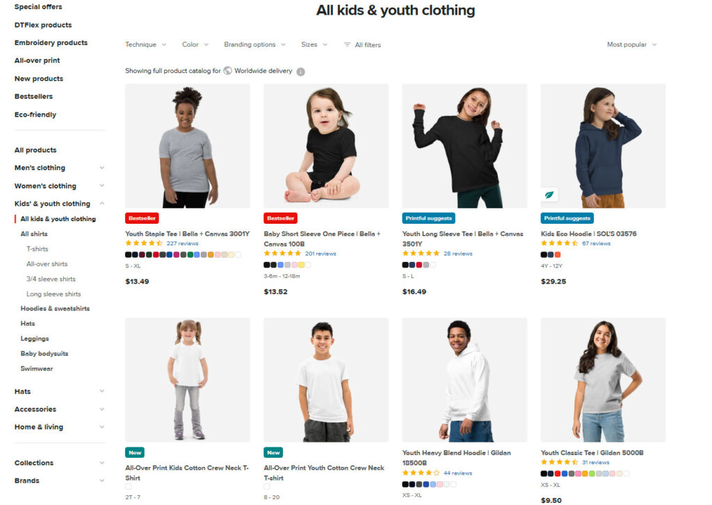 Printful: Leading print on demand baby and kids clothing