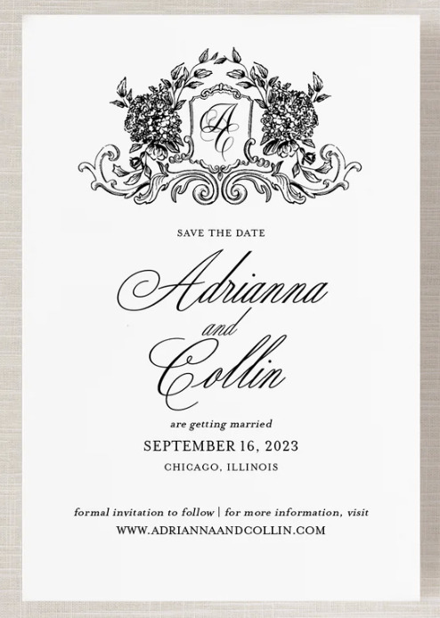 A7 invitation card