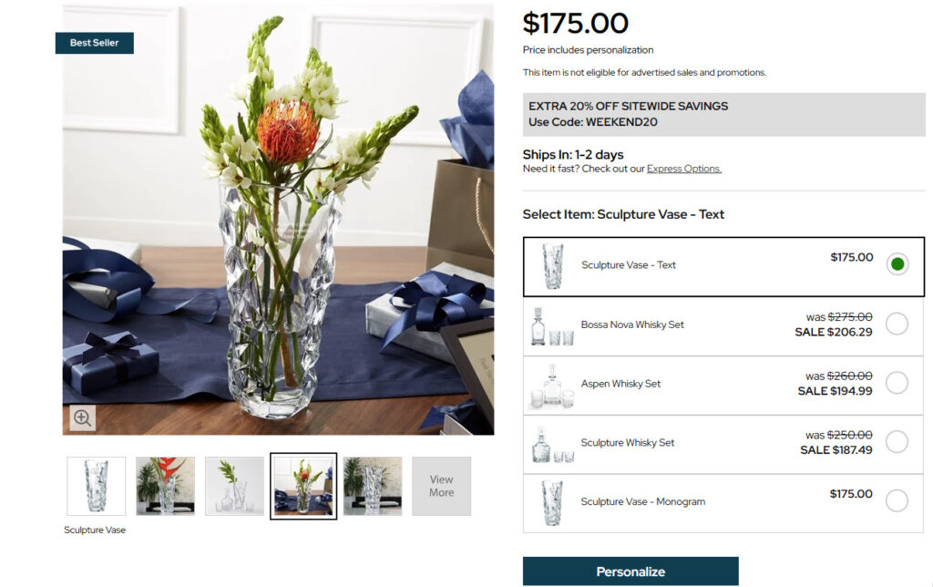 Etched nachtmann sculpture vase