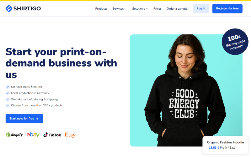 Shirtigo europe print on demand